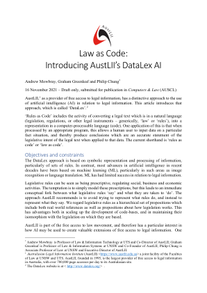 法律即代码：介绍 AustLII 的 DataLex AI